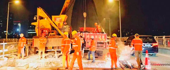 獵德大橋更換鑄造型靜音橋梁伸縮縫后不再出現伸縮縫噪音擾民現象